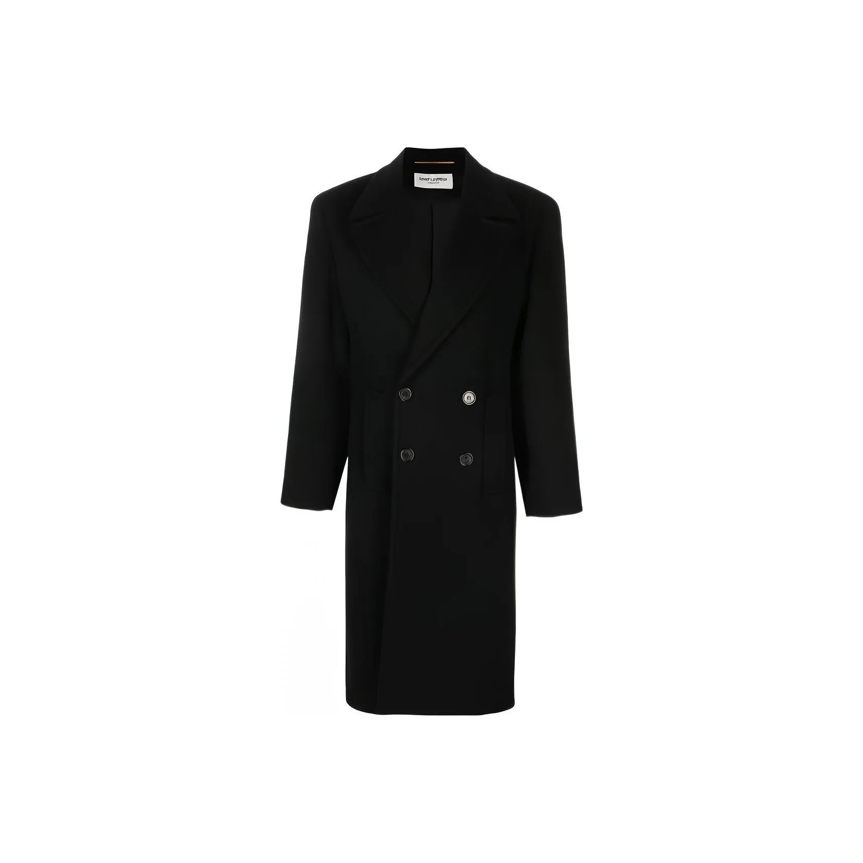 SAINT LAURENT Double Breasted Long Sleeved Coat