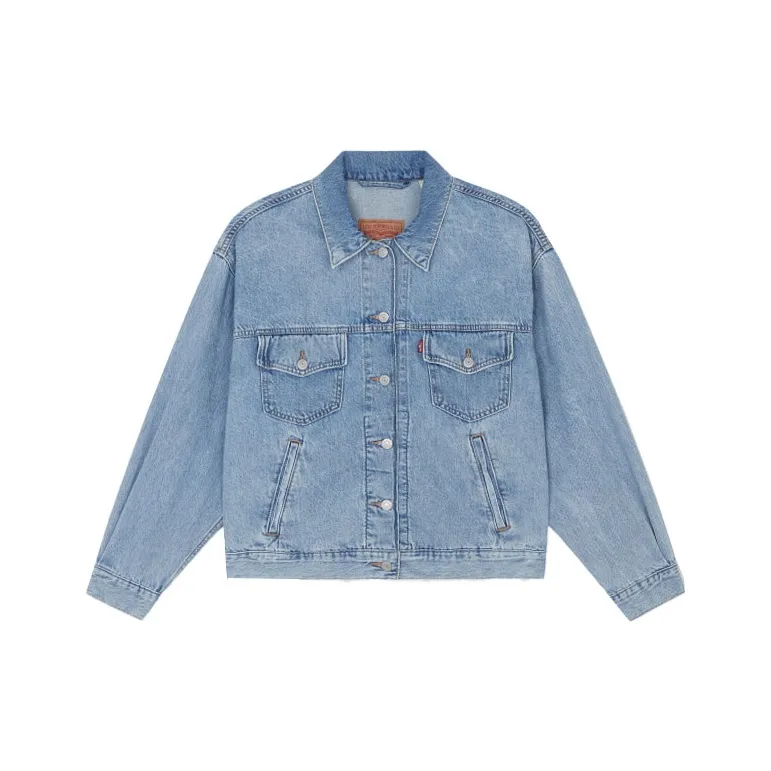 Levis SS22 Loose Fit Denim Jacket Women's Blue Левис SS22 Свободный крой Джинсовая куртка Женская Синяя
