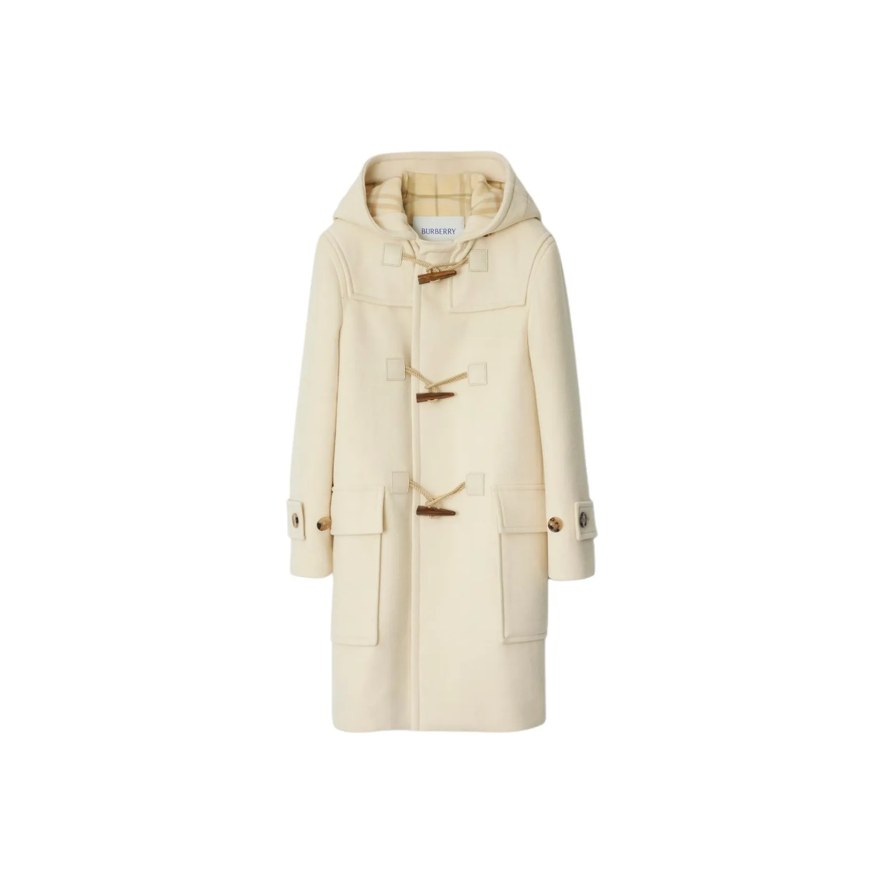 Burberry Toggle Closure Hooded Duffle Coat