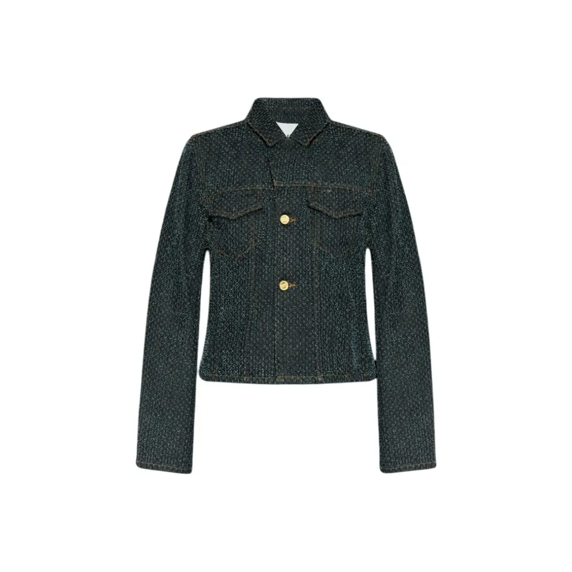 GANNI Fluffy Denim Blazer