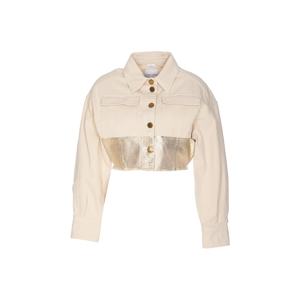 PINKO FW23 Denim Jacket Women's Beige