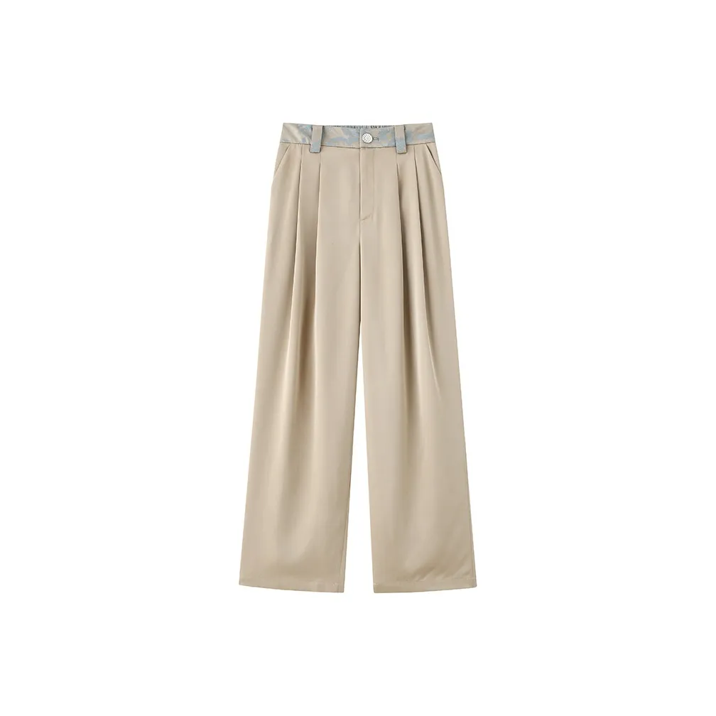 Luqingyi Casual Pants Women's Khaki Gold