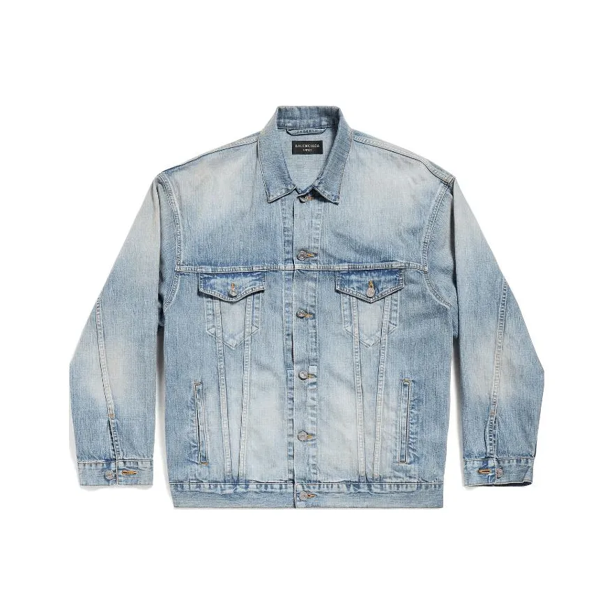 Balenciaga Graphic Printed Denim Jacket