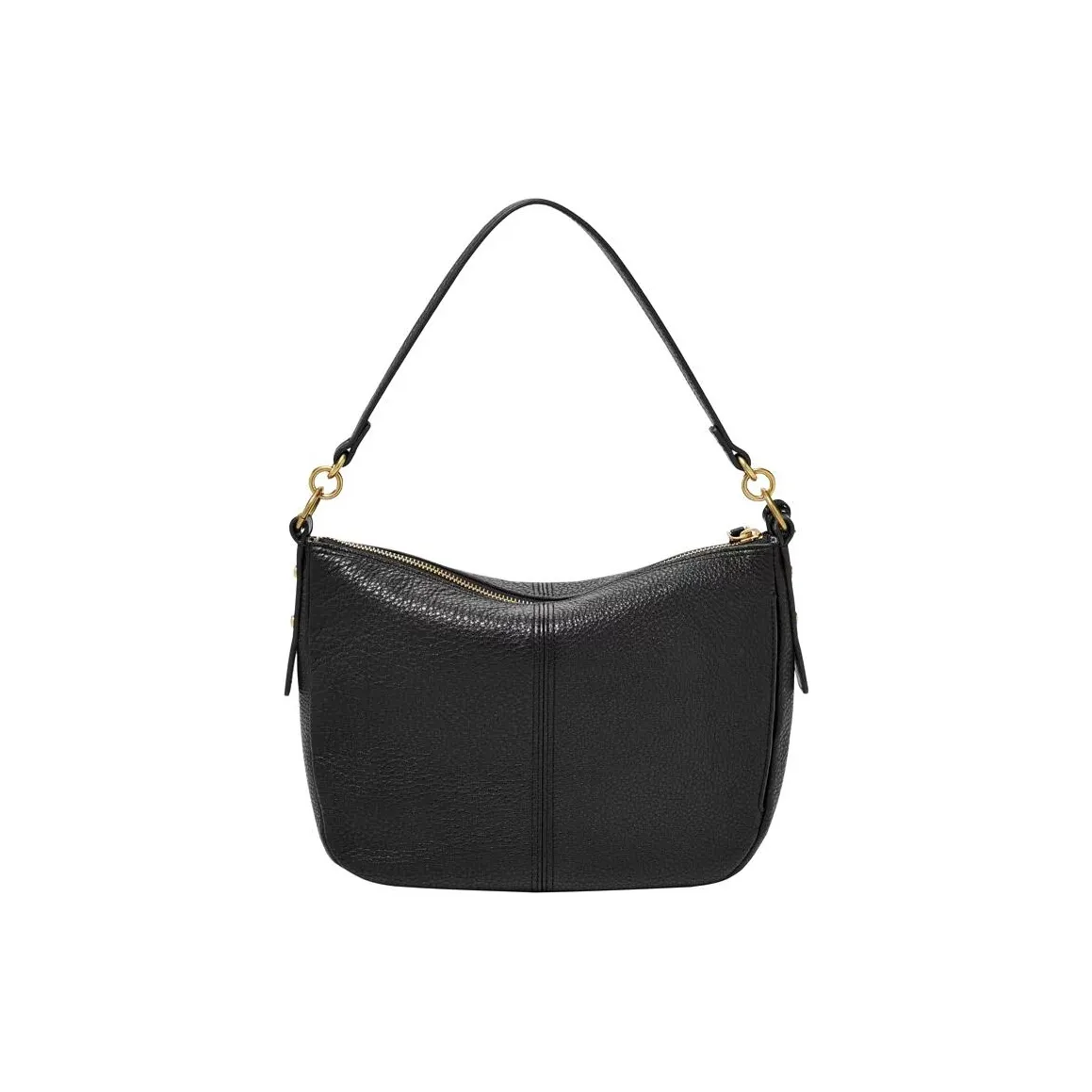 FOSSIL Genuine Leather Crescent Bag, Shoulder Bag, Crossbody Bag, Handbag Women's Black