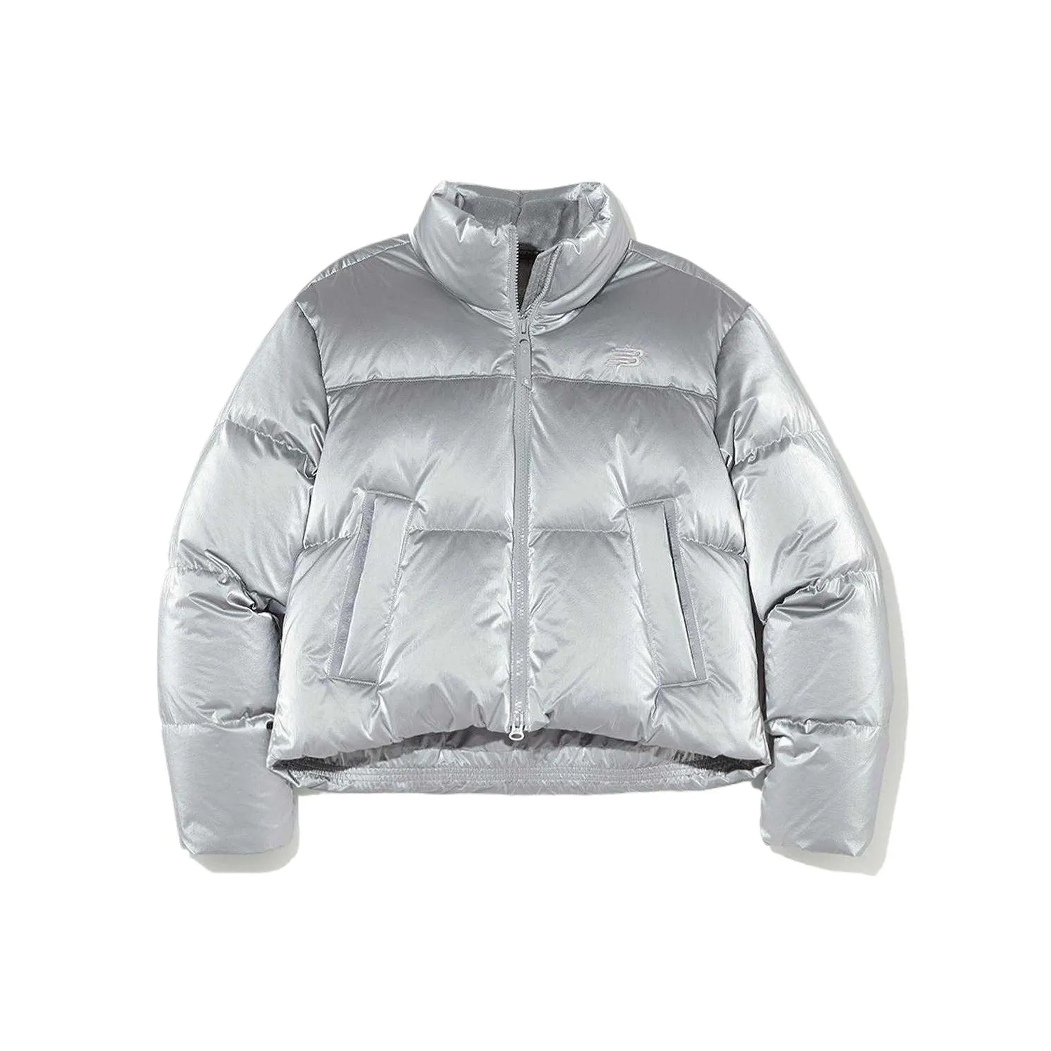 New Balance Пуховик Женская Серебряная