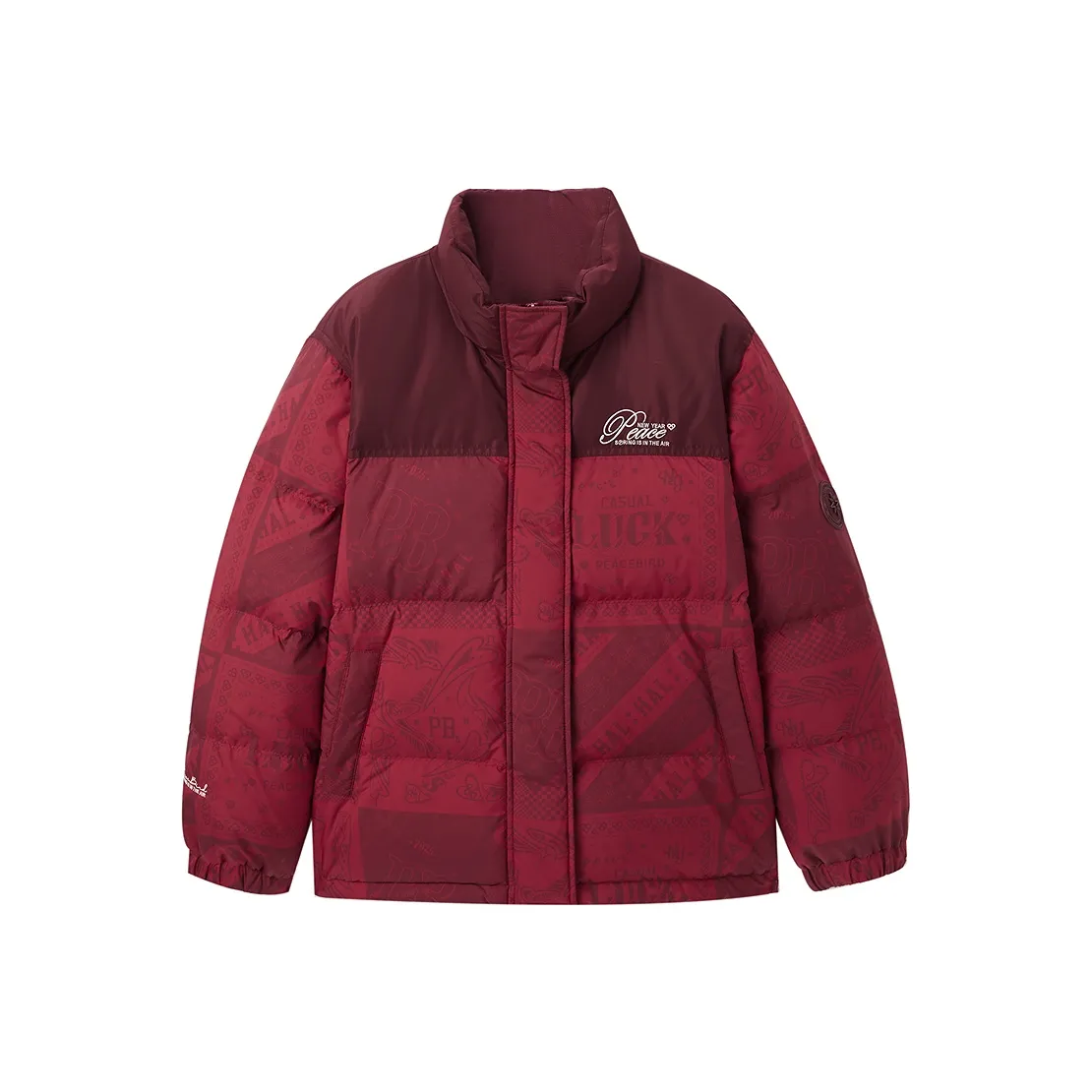 PEACEBIRD Пуховик Женский Китайский Красный