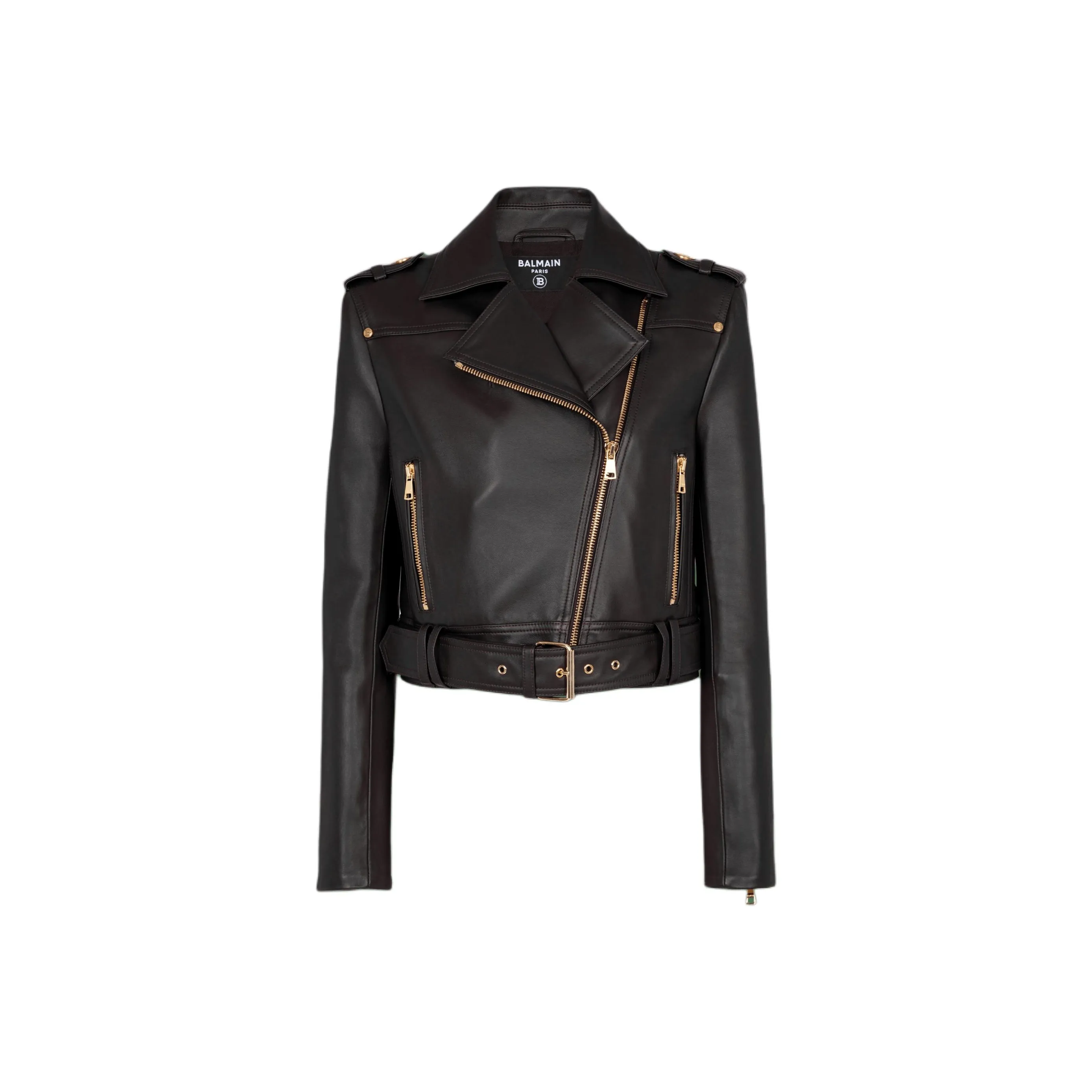 BALMAIN Belted Cropped Jacket