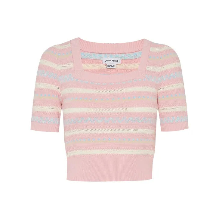 URBAN REVIVO Трикотаж Женский Светло-Розовый