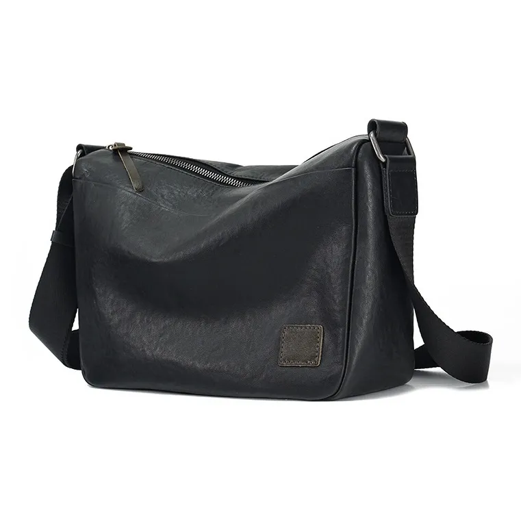 VIHUS Сумка через плечо из коровьей кожи стандартная мужская черная