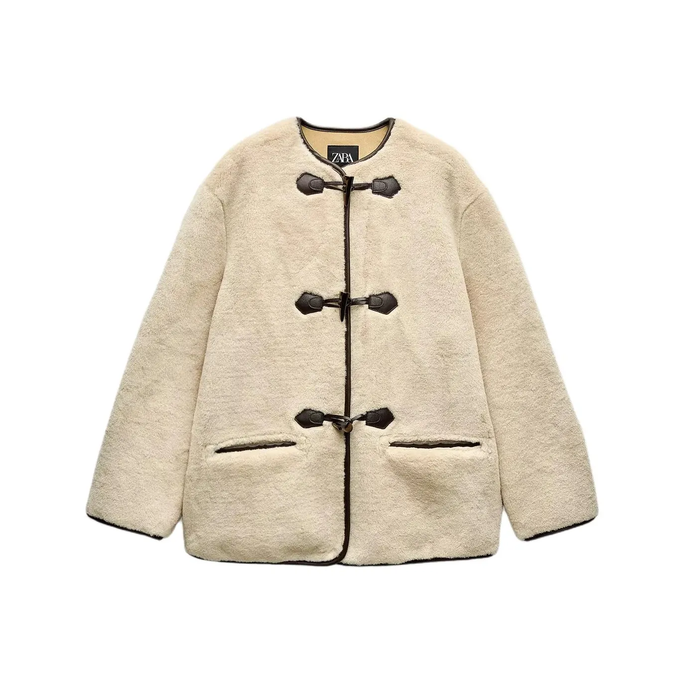 ZARA Coats Women's Natural Color