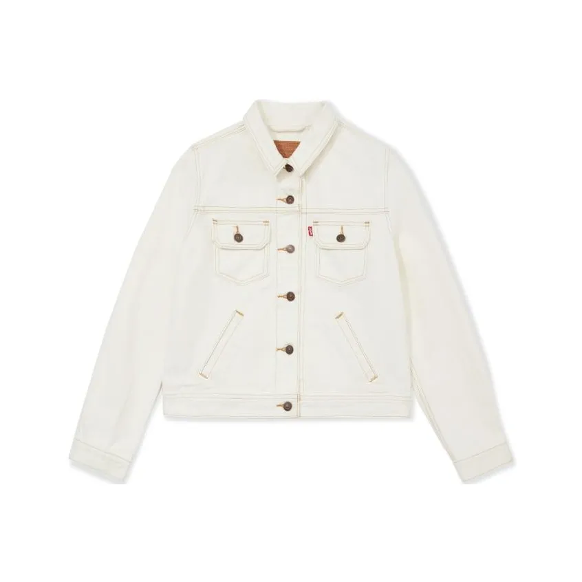 Levis Белое Женское Короткое Пальто