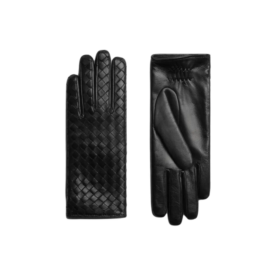 Bottega Veneta Lambskin, Nappa Leather, Cashmere Gloves Women's Black