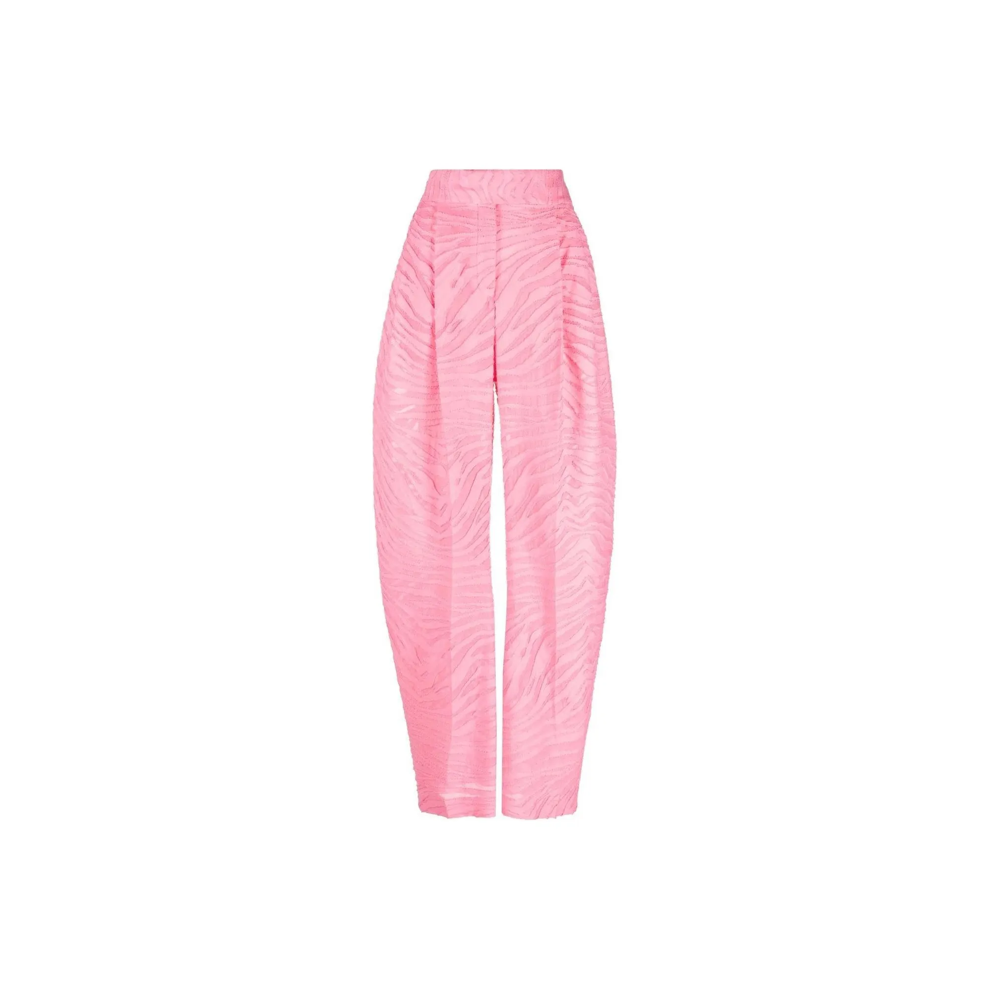 The Attico Gary Zebra Pattern Wide Leg Trousers