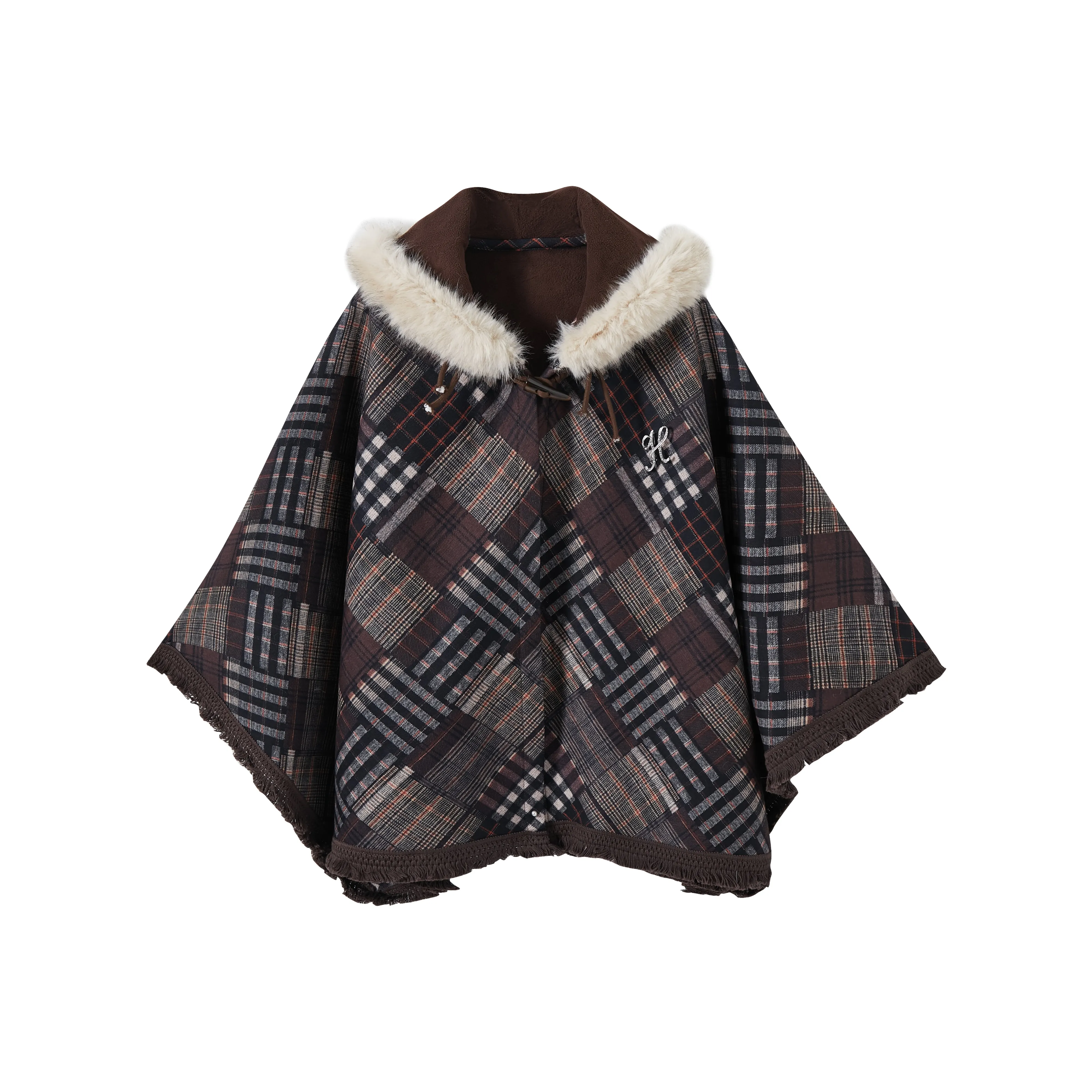 KAZAN Cloak Women's Chocolate & Brown