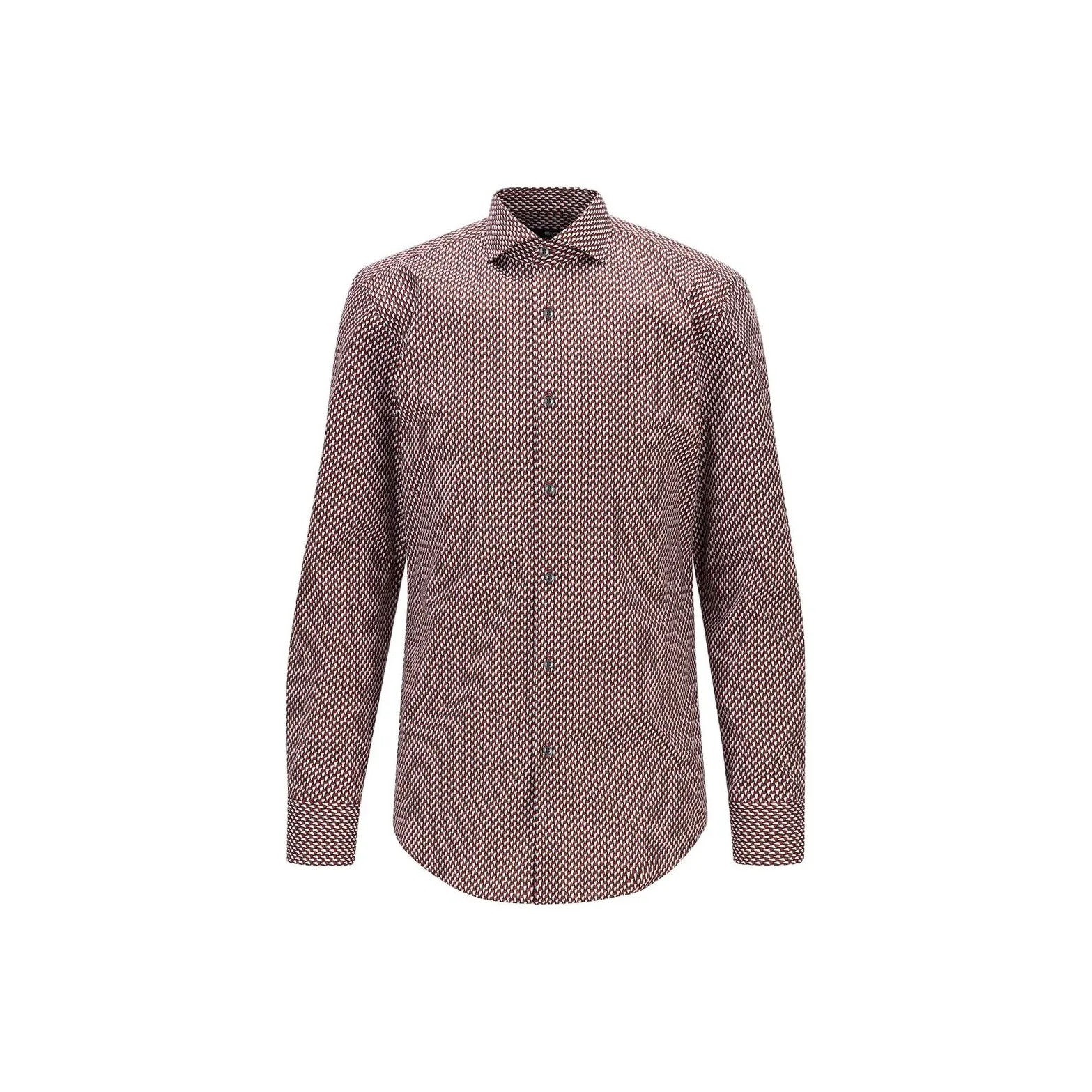 Hugo Boss Мужские Рубашки Бордового Цвета