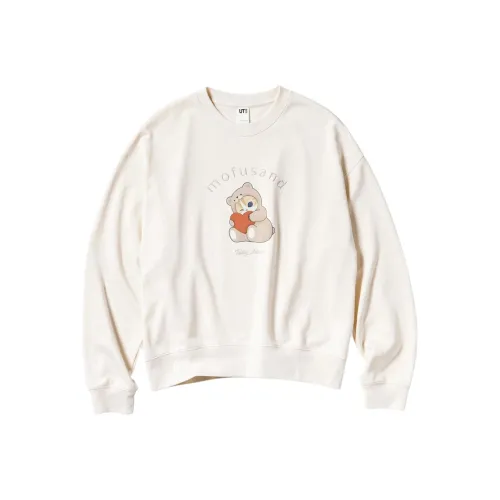 UNIQLO Shark Cat Collaboration Сливочный Женские Свитшоты