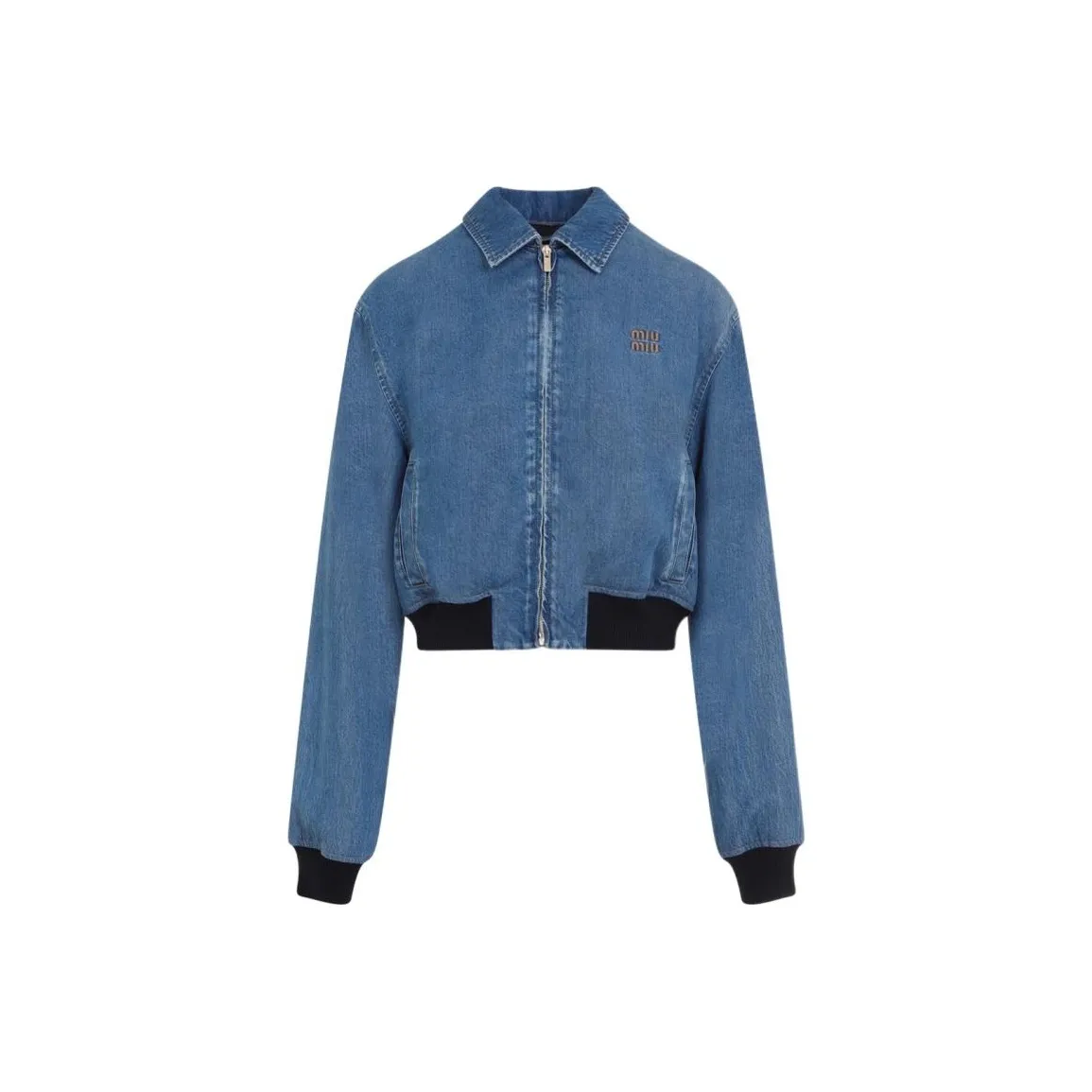 MIU MIU Zipped Denim Jacket
