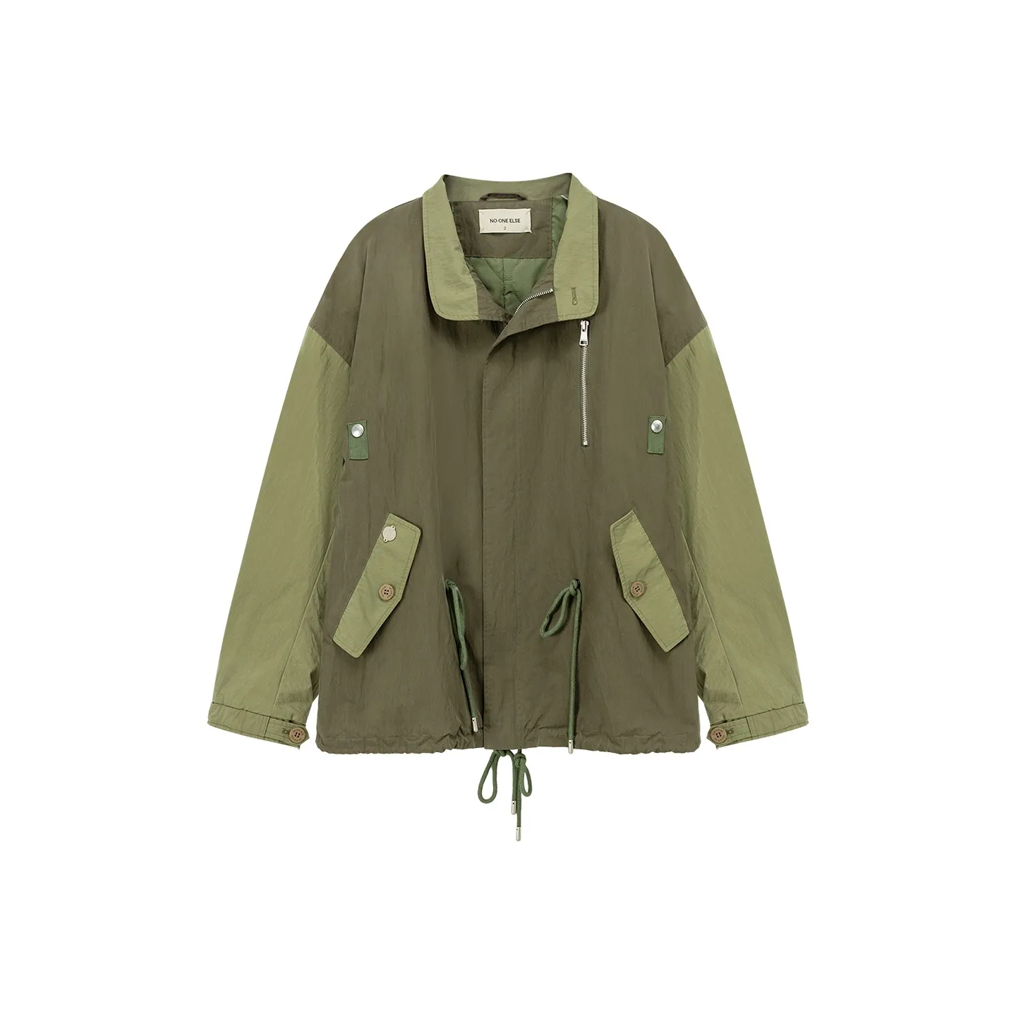 NO ONE ELSE Горчичный зеленый Женские объемные куртки (пуфы)