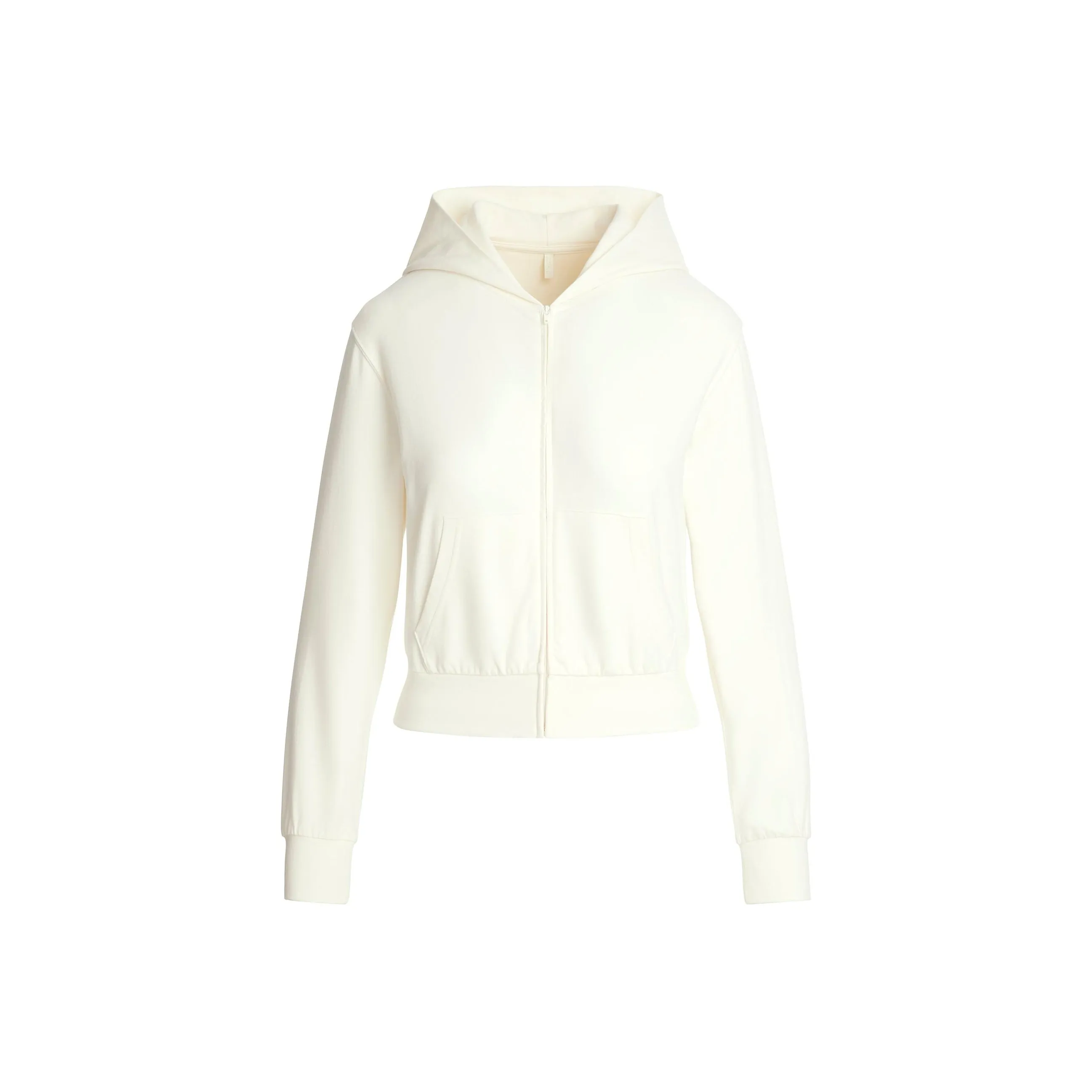 SKIMS SS25 Cotton JERSEY ZIP UP Hoodie Sweatshirt Women's MARBLE MARBLE