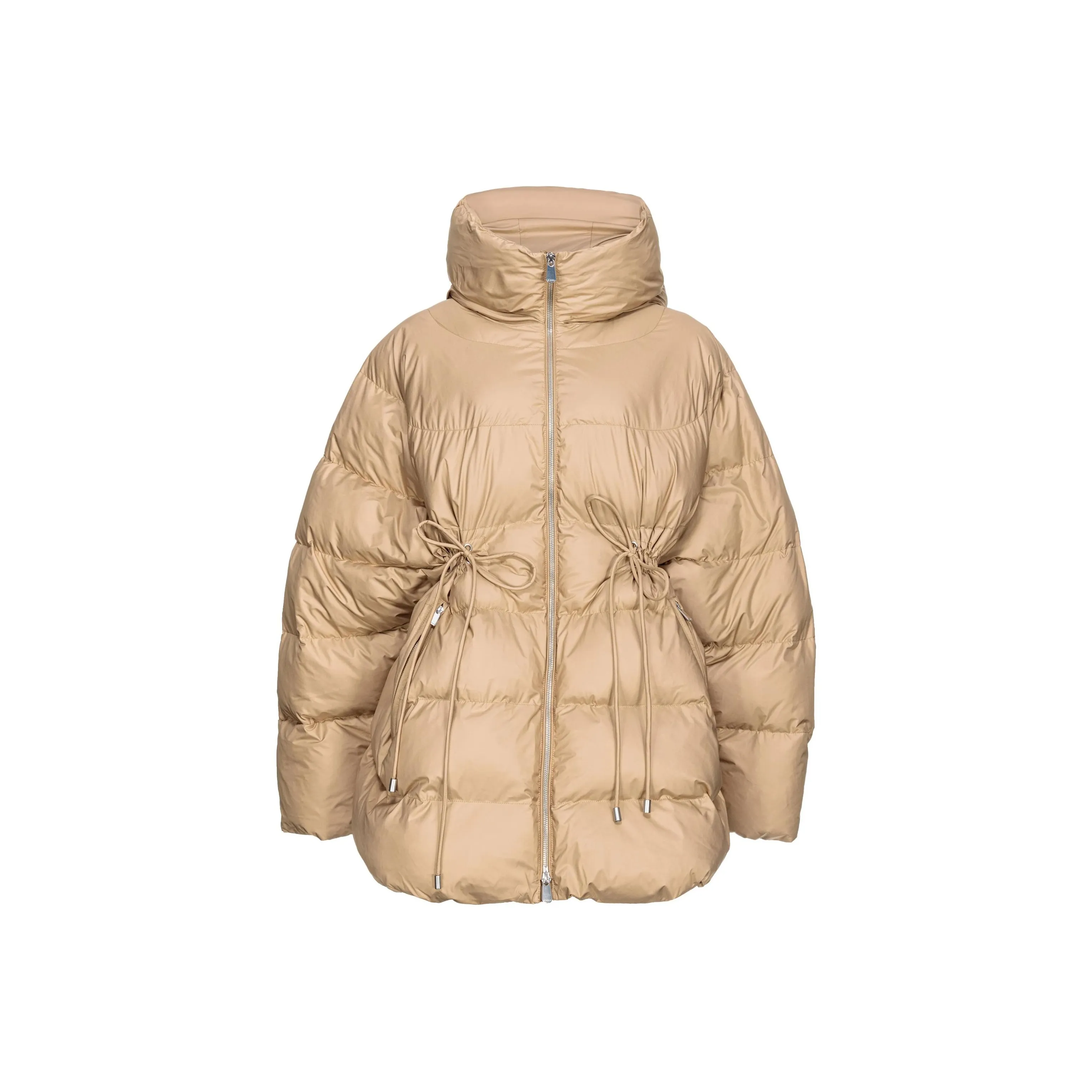 PINKO SS24 Хлопковый пуховик женский песочно-бежевый