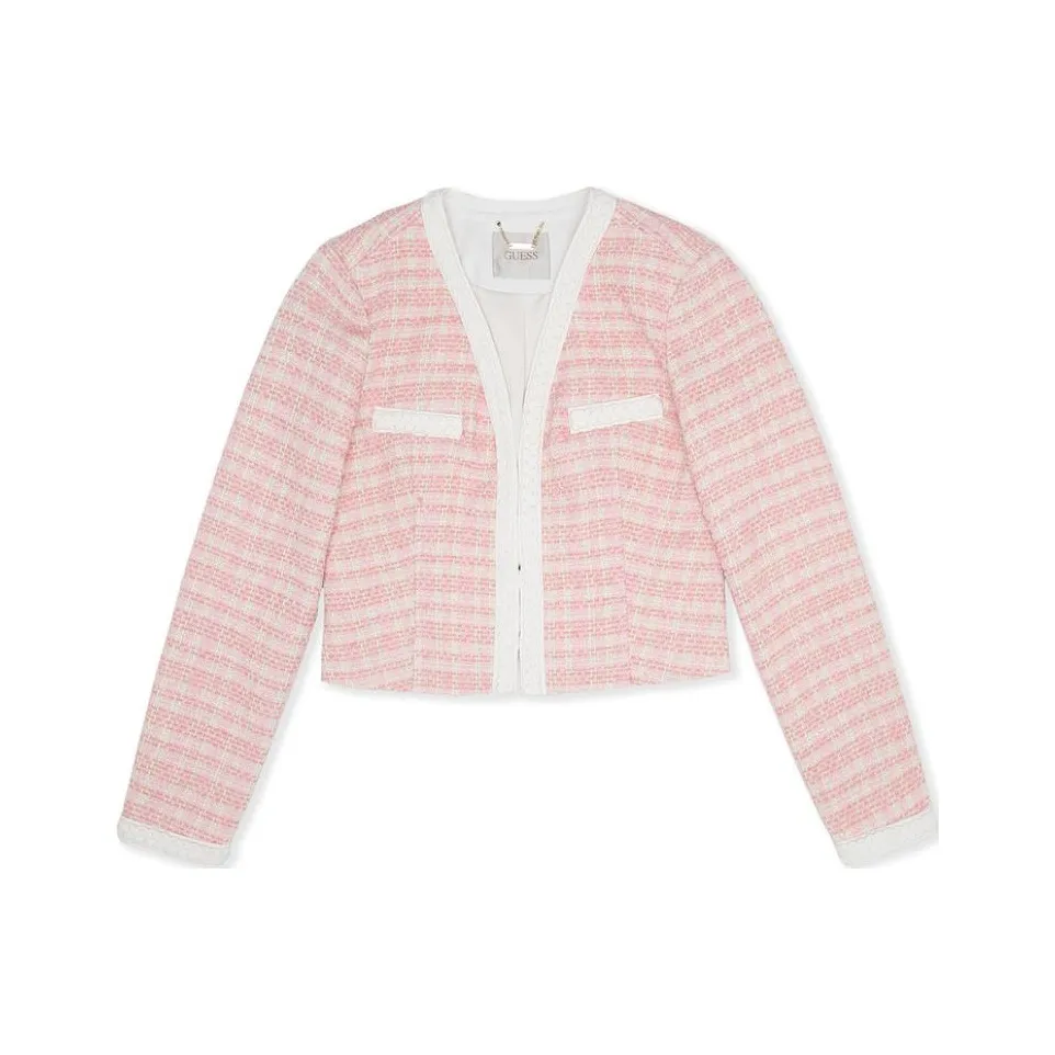 GUESS Cropped Jacket Women's Pink GUESS Укороченная куртка женская розовая