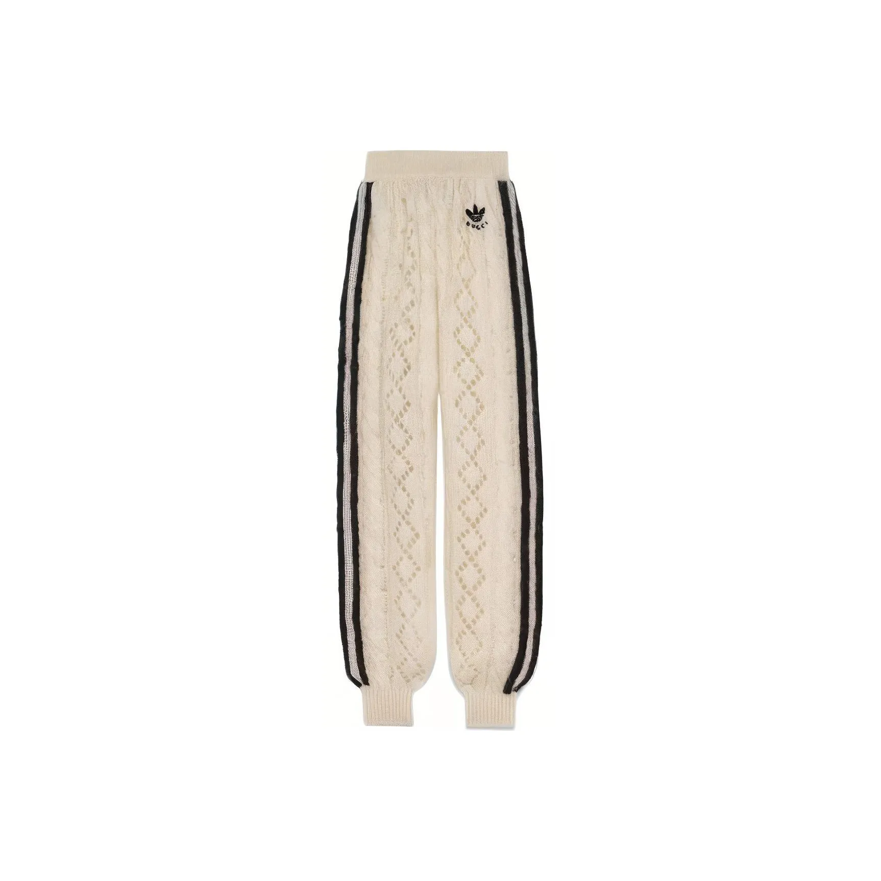 GUCCI X Adidas Mohair Knit Jogging Pant Ivory