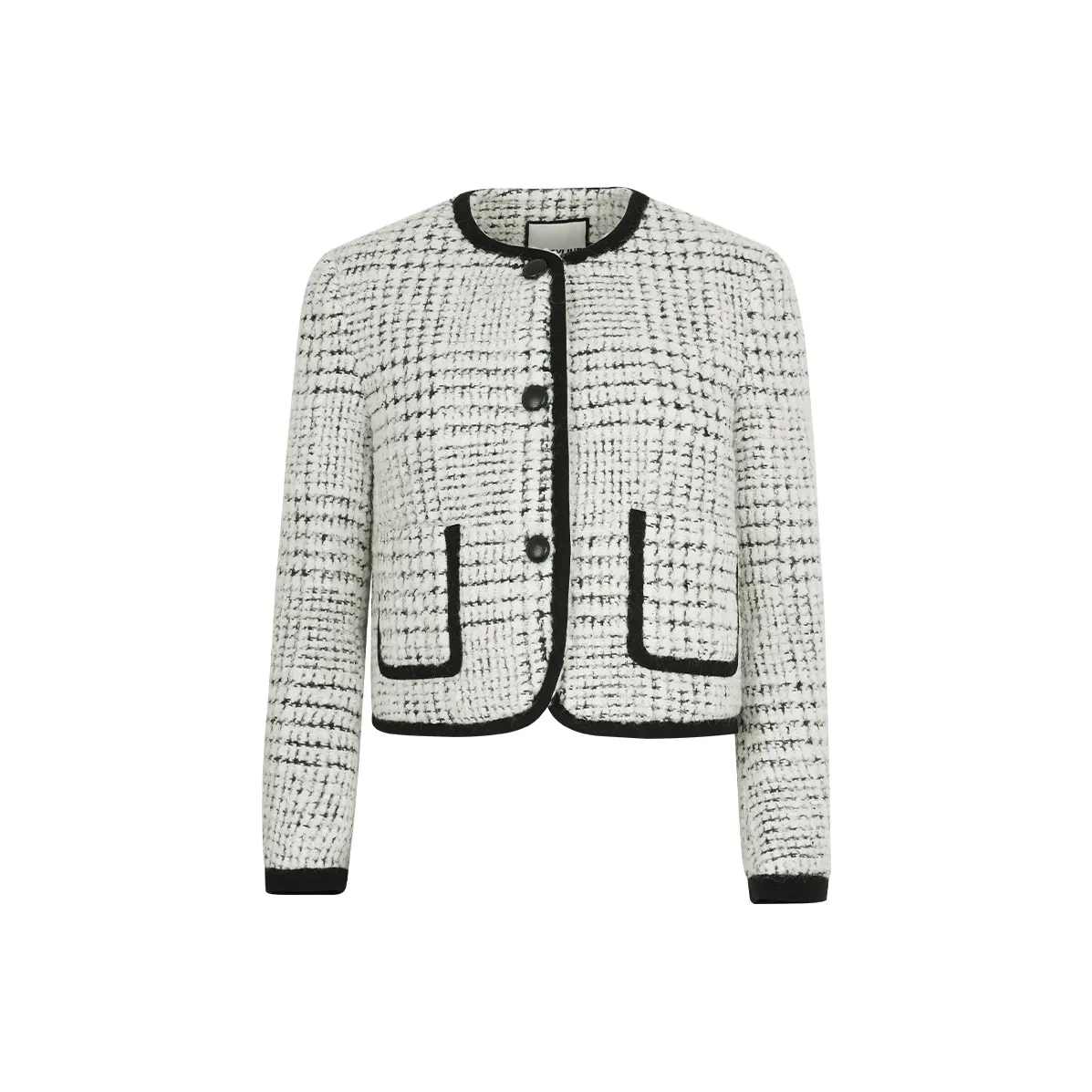 JESSYLINE Cropped Coat Women's Black White