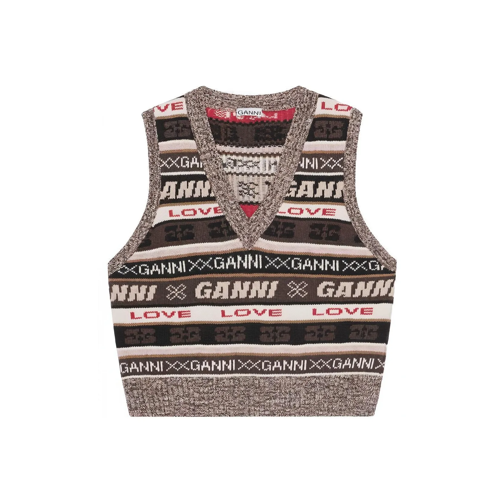 GANNI Шоколад Женские Жилеты