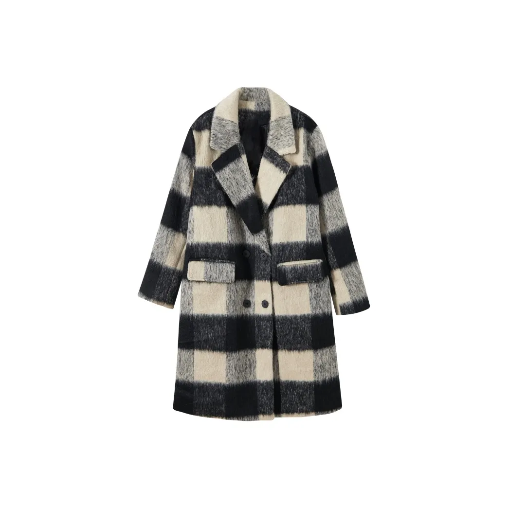 DATIANXIN Coat Women's Black White