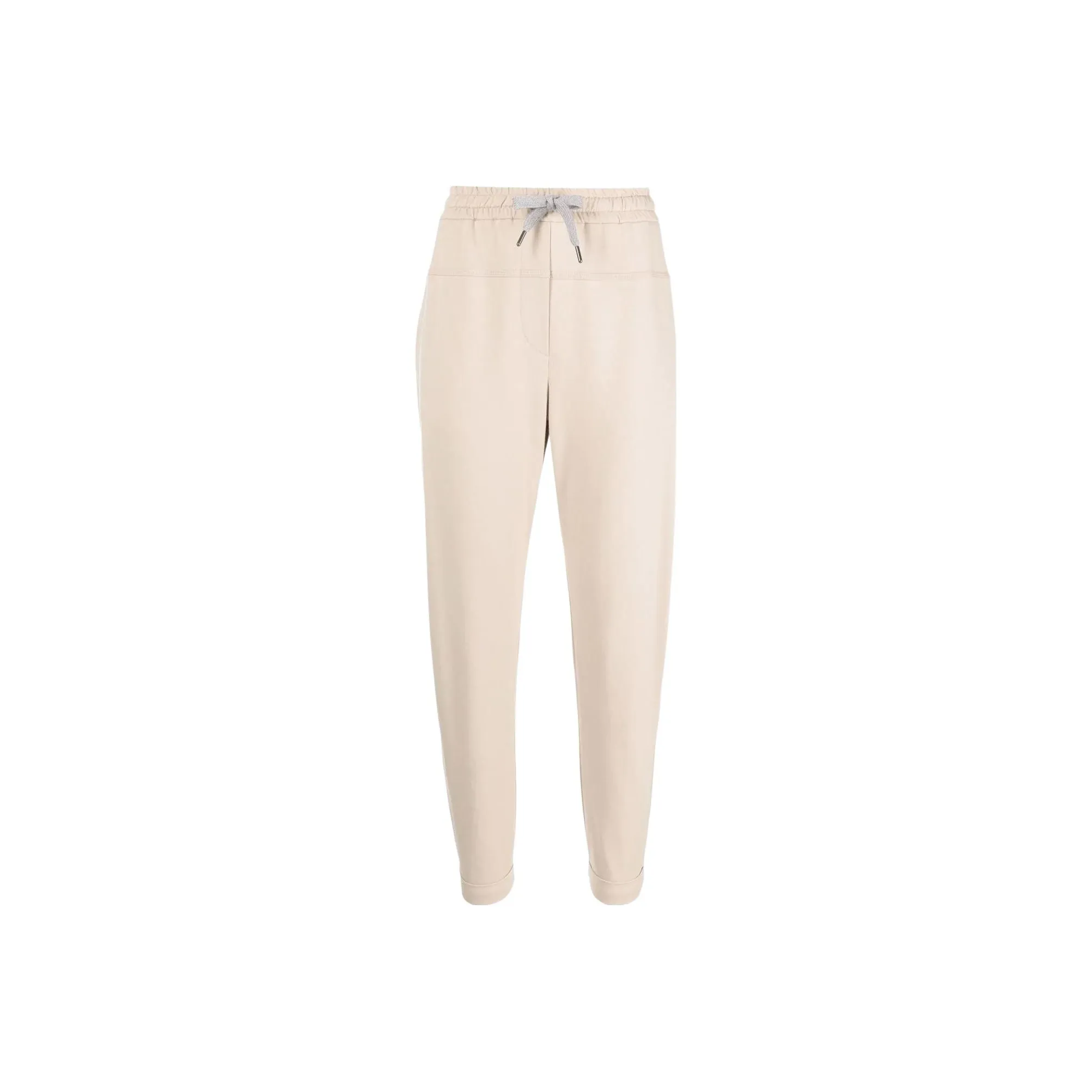 Brunello Cucinelli Knitted Sweatpants Women's Beige Yellow