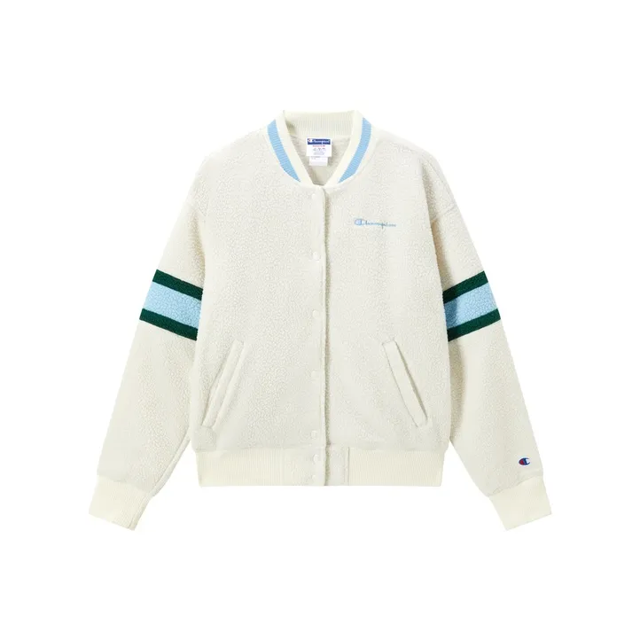 Champion FW22 Jacket Women's Light Gray Patchwork