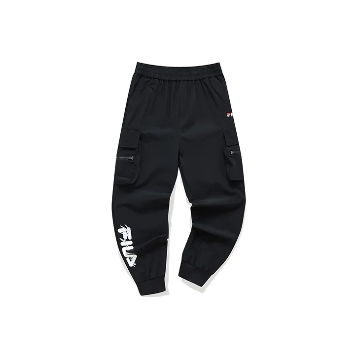 FILA Карго Брюки Женские Глубокий Черный