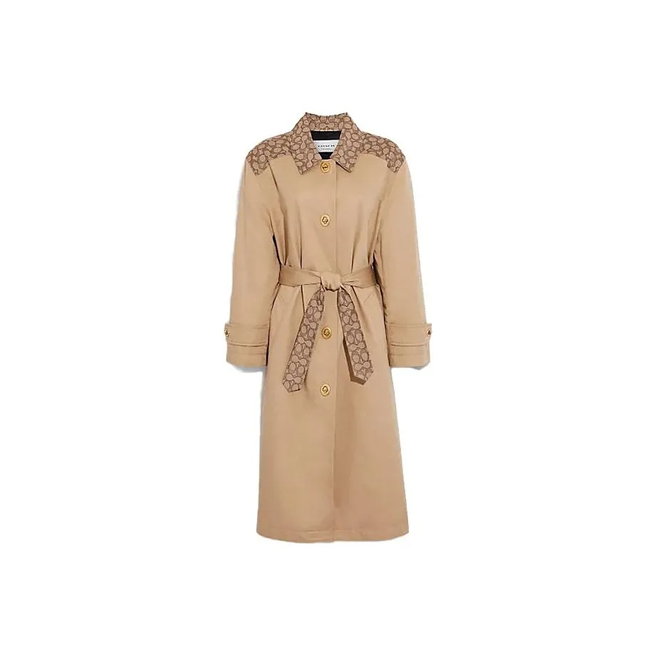 COACH FW23 Trench Coat Women's Khaki