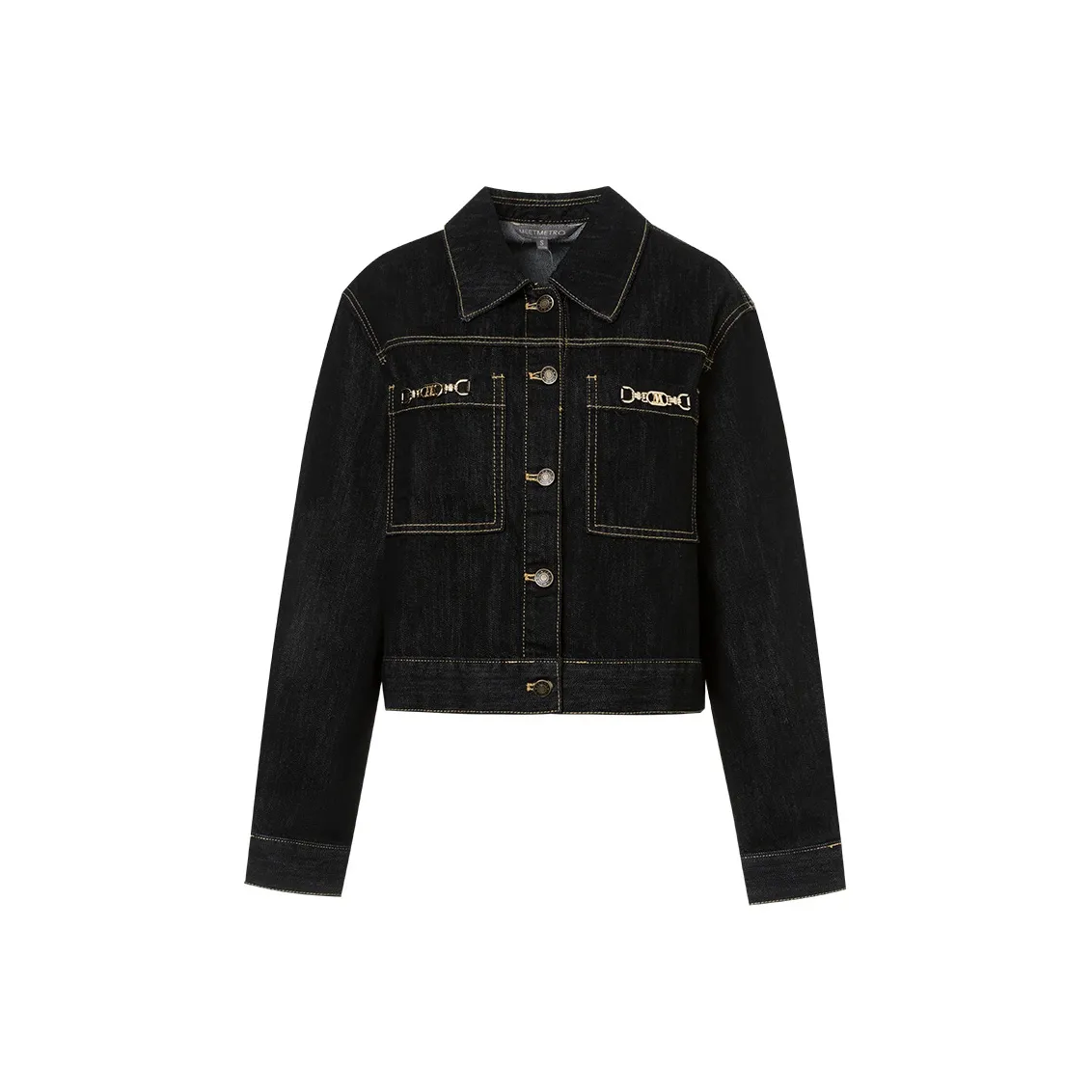 MeetMetro Denim Jacket Women's Black