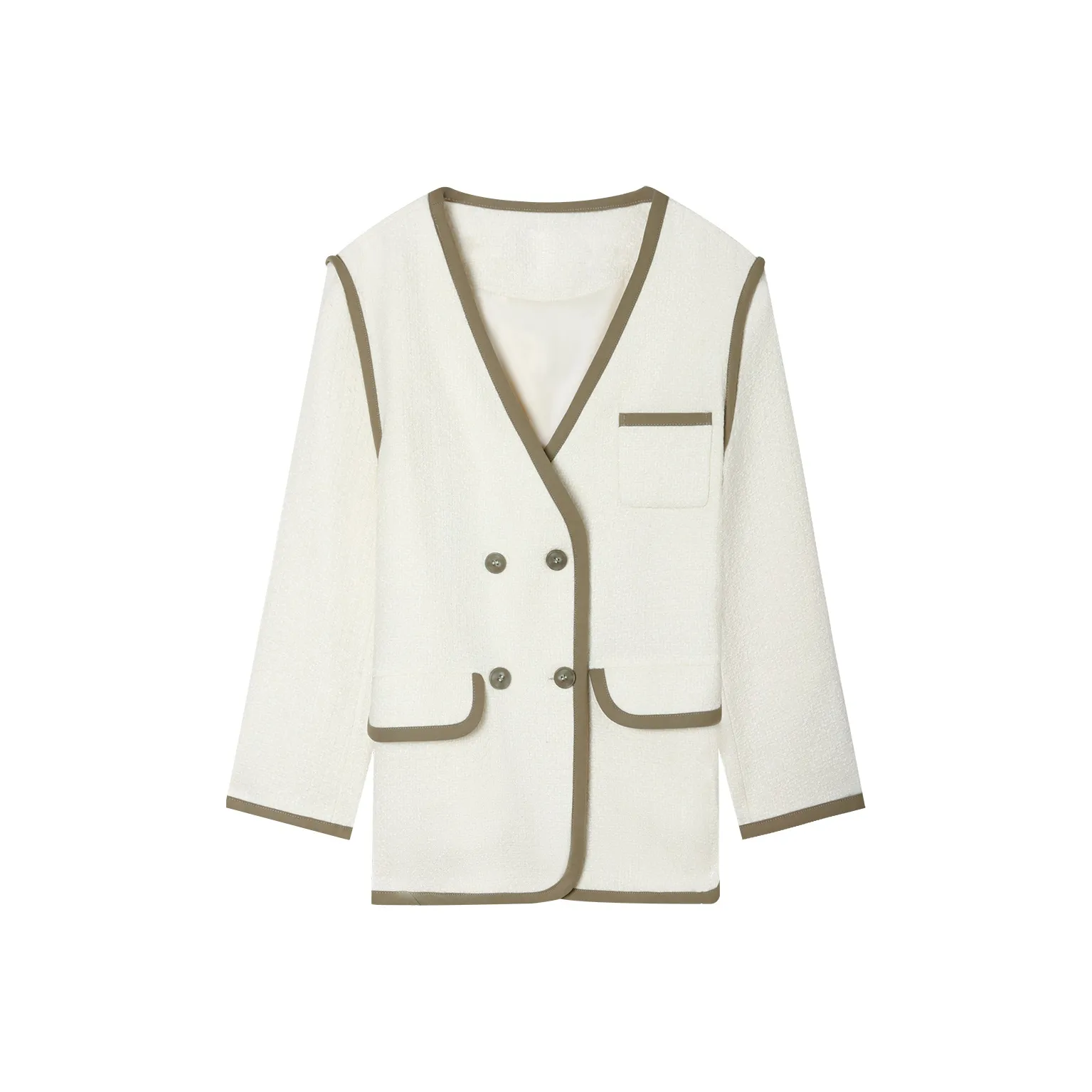 THE SEA LIFE Cropped Coat Women's Cloud White