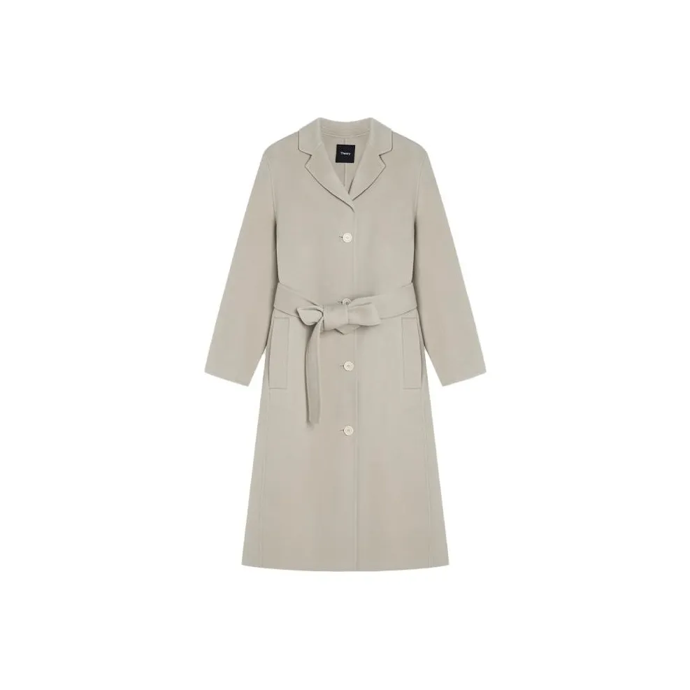 THEORY Trench Coats Women's Oat