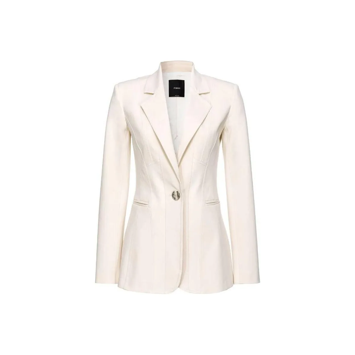 PINKO DUAL Ткань Один Брейстер Бизнес Костюм Женский Экрю