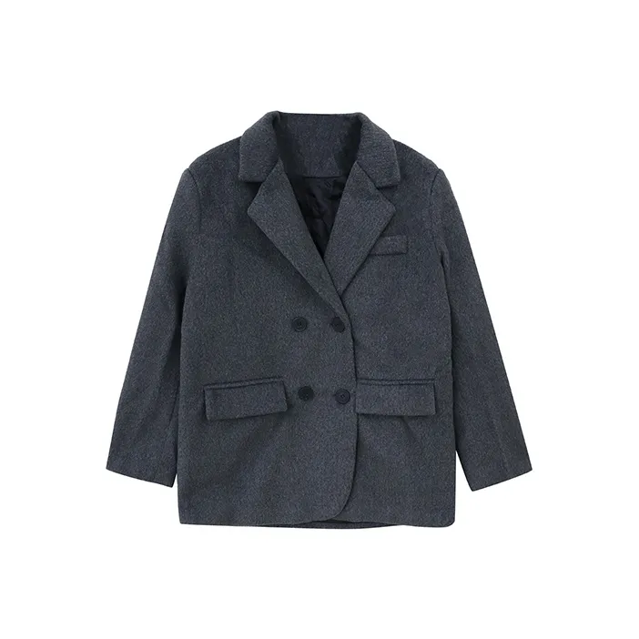 FOCOS STUDIO Velvet Feel Пальто Женское Серое