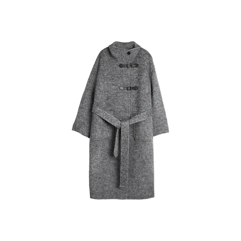 ELLE Шерстяное пальто женское темно-серое