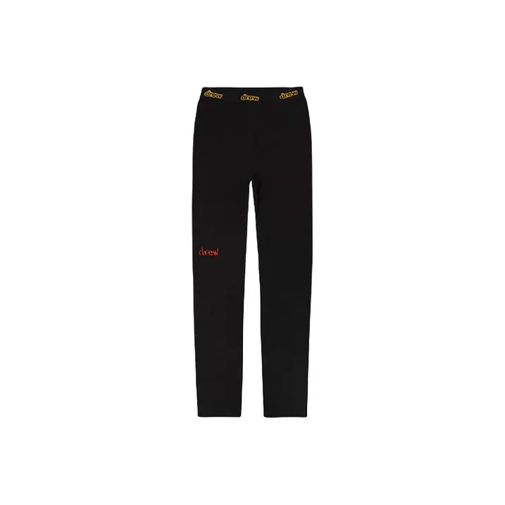 Drew House Letter Logo Series Leggings Women's Black