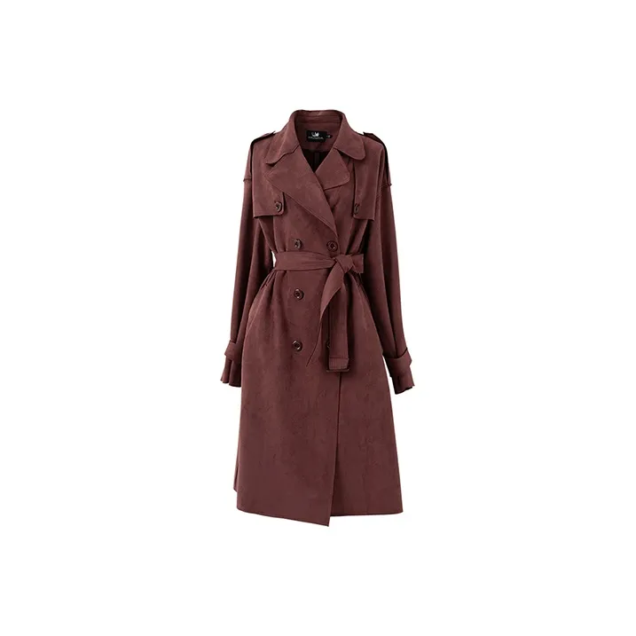 SOON FLOWER Trench Coat Women's Rusty Red