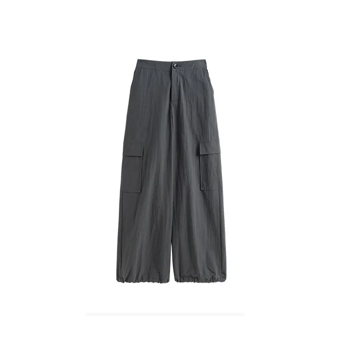 HDFULERN Casual Pants Women's Silver Gray