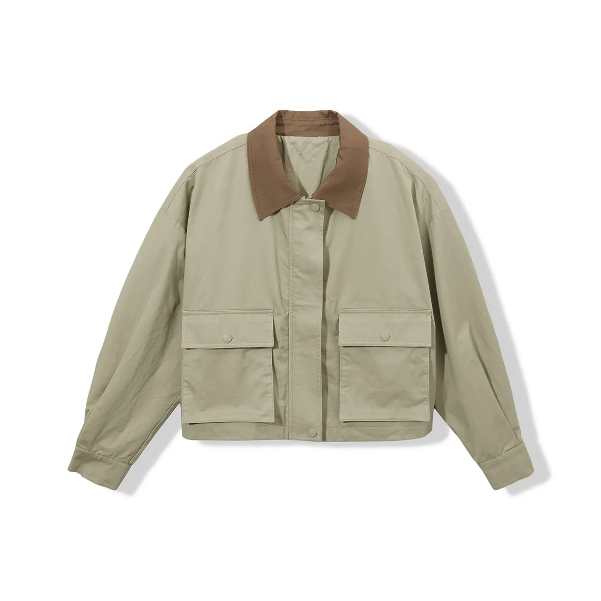 Hotwind Cropped Coat Women's Apricot
