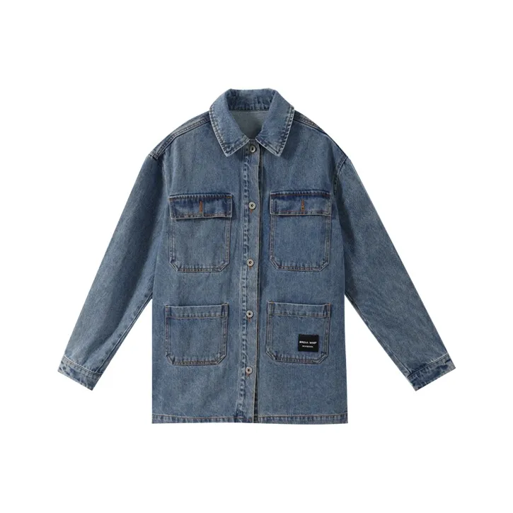 YUMOMO STAR Loose Fit Denim Jacket Women's
