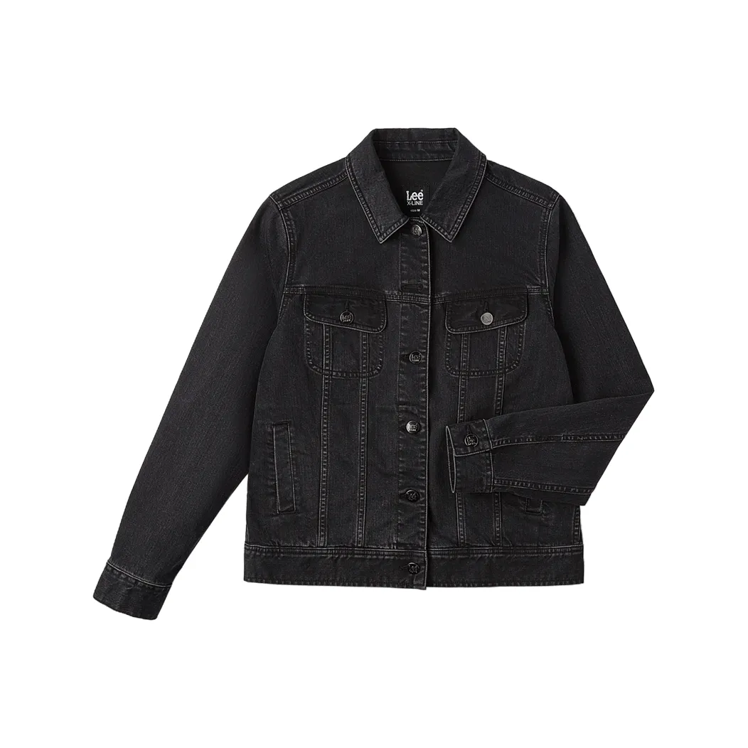 Lee Черные Женские Джинсовые Куртки