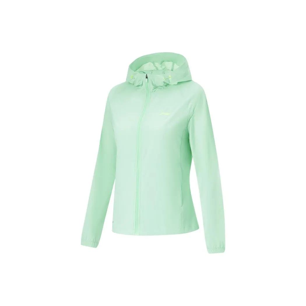 LiNing UV Protection Sun Protection Clothing Women's Cooling Green