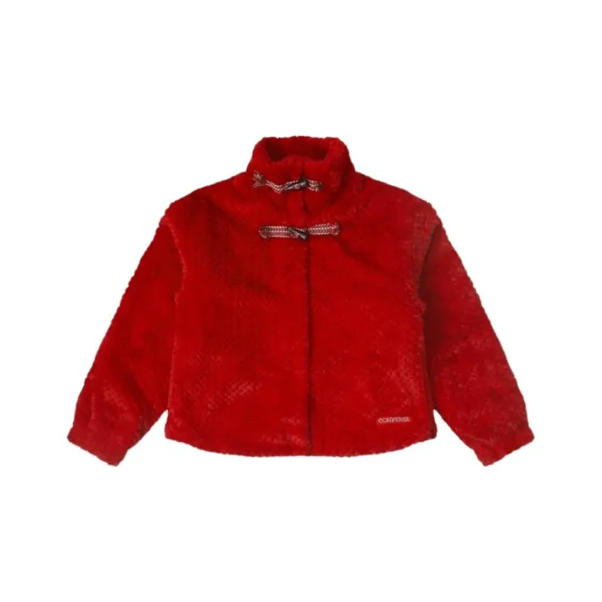 Converse FW23 Velvet Feel Coat Women's Red Конверс FW23 Вельвет Feel Пальто Женское Красное