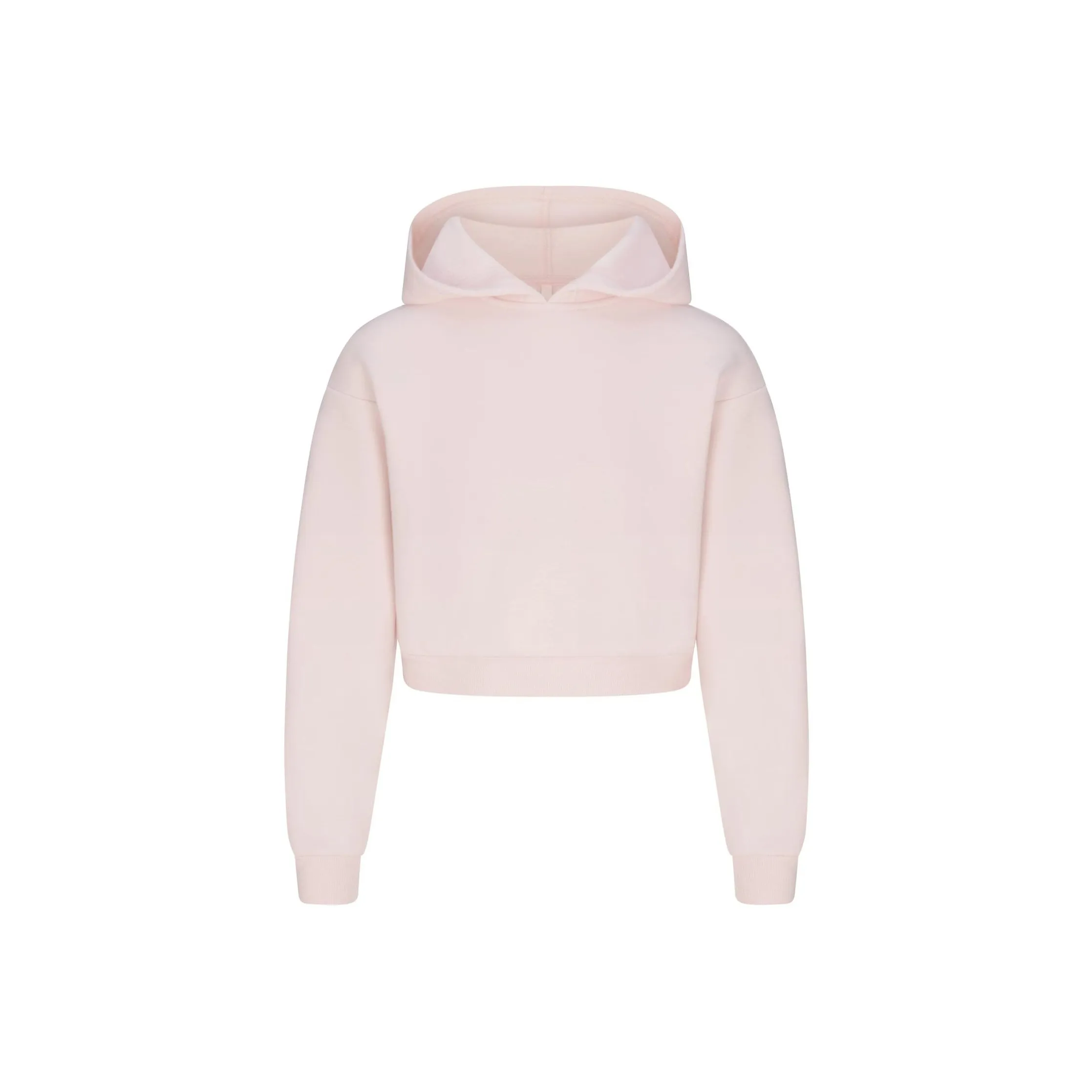 SKIMS SS25 Хлопок Флис SHRUNKEN Толстовка Свитшот Женские BARELY Розовый Светло-розовый