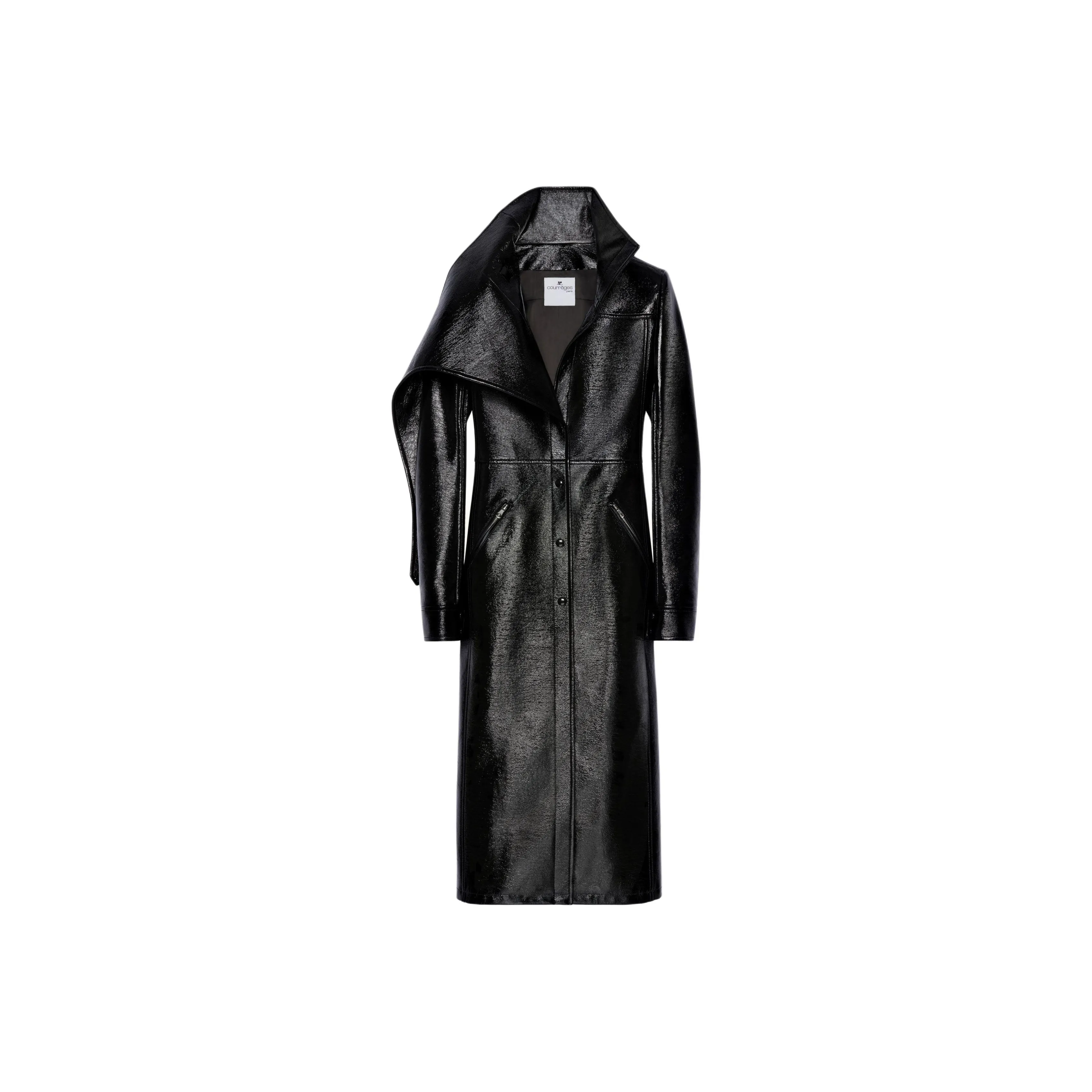 Courrèges Vinyl Trench Coat