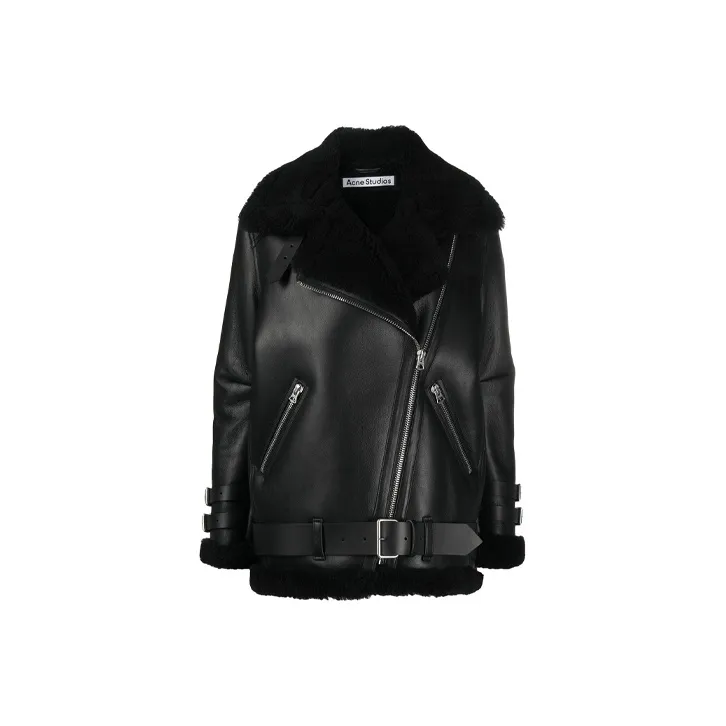 Acne Studios Leather Jackets Women's Black